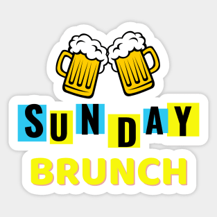 Sunday Brunch Drinking / Sunday Brunch Drinking Funny Sticker